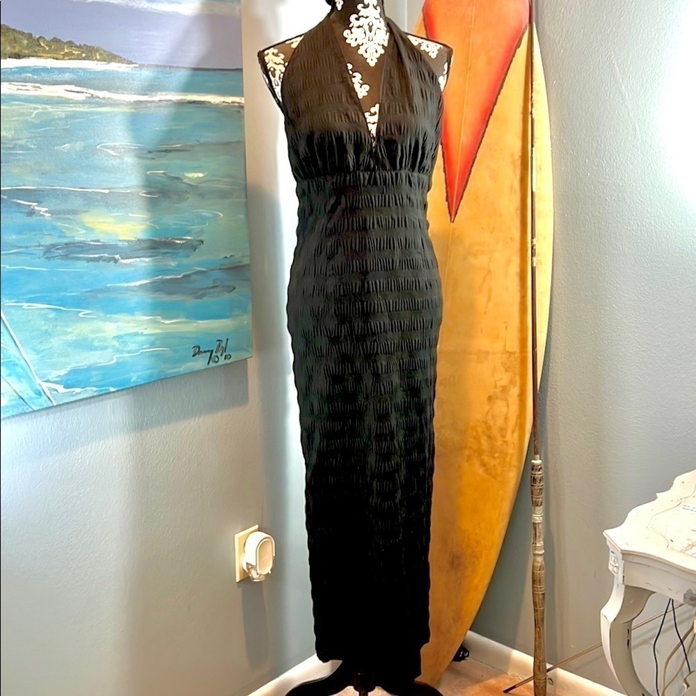 Gorgeous Lightweight Open-Back Halter-Designed Dress,Smocked Fabric,Flirty & Fun